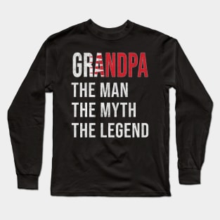 Grand Father Bahraini Grandpa The Man The Myth The Legend - Gift for Bahraini Dad With Roots From  Bahrain Long Sleeve T-Shirt